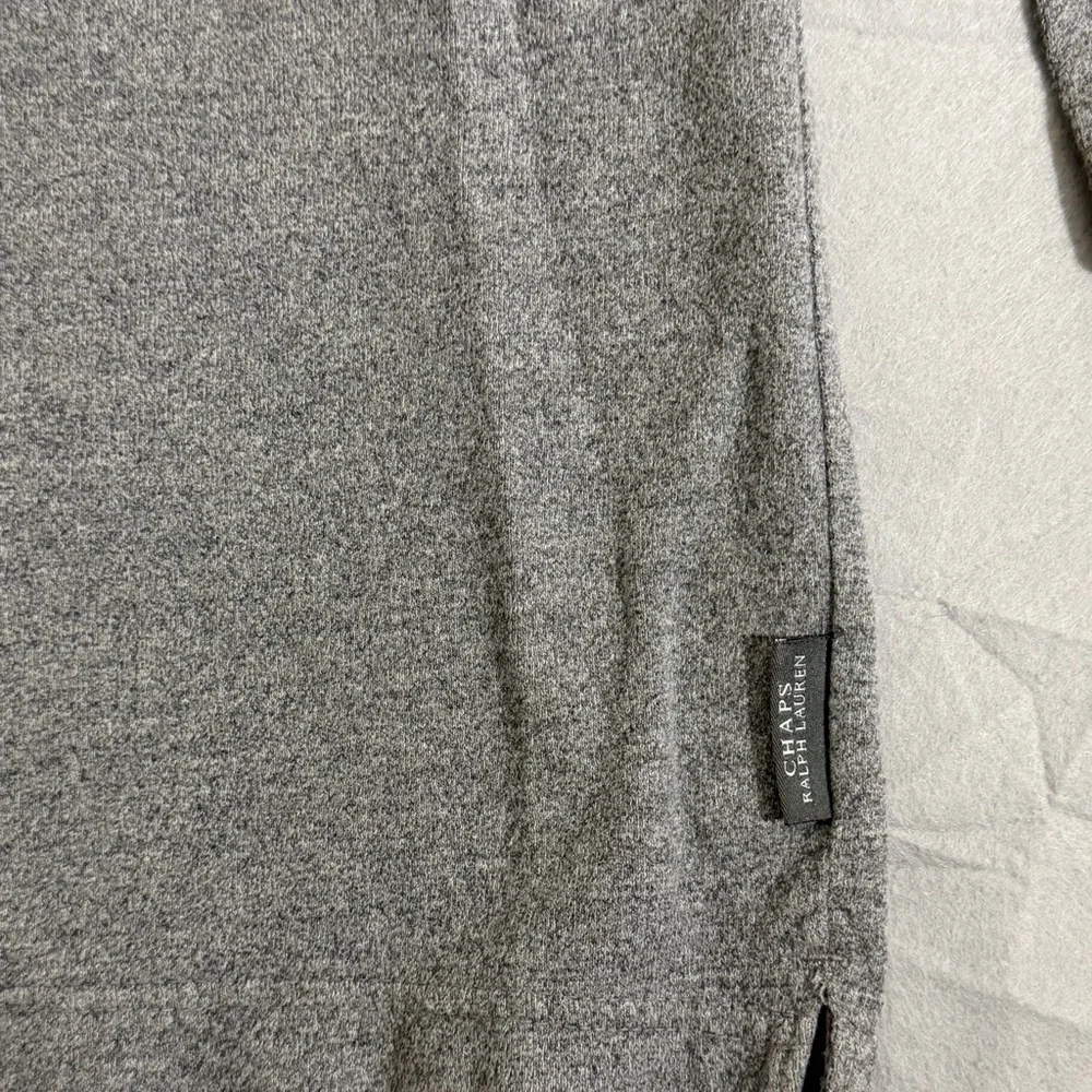 Chaps Ralph Lauren‎ Polo Shirt Mens XXL Gray Long Sleeve Cotton Solid Casual